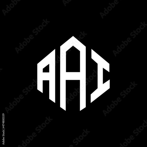 AAI letter logo design with polygon shape. AAI polygon and cube shape logo design. AAI hexagon vector logo template white and black colors. AAI monogram, business and real estate logo.