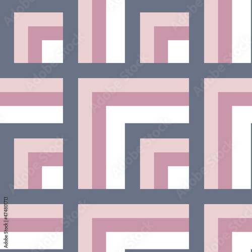 Illustration Seamless pattern on a square background - needlework - patchwork or patchwork. Design element for the design of books, notebooks, postcards, interior items. Wallpapers, textiles