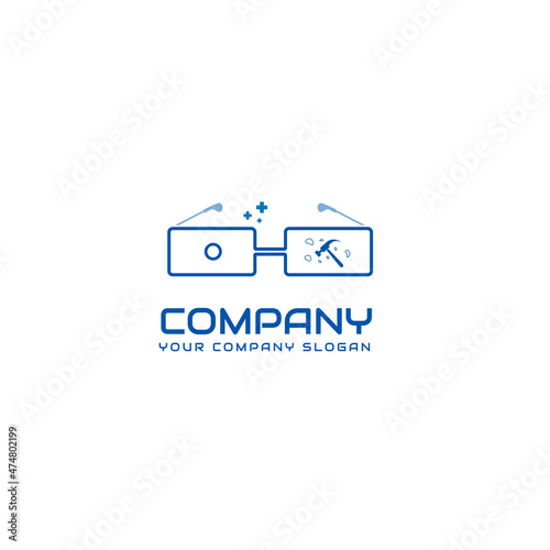 cell glasses logo suitable for health or related companies