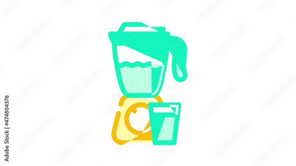 smoothie drink animated color icon smoothie drink sign. isolated on white background smoothie drink animated color icon smoothie drink sign. isolated on white background