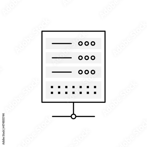 Computer server clip art. Server designed to be rack-mounted.