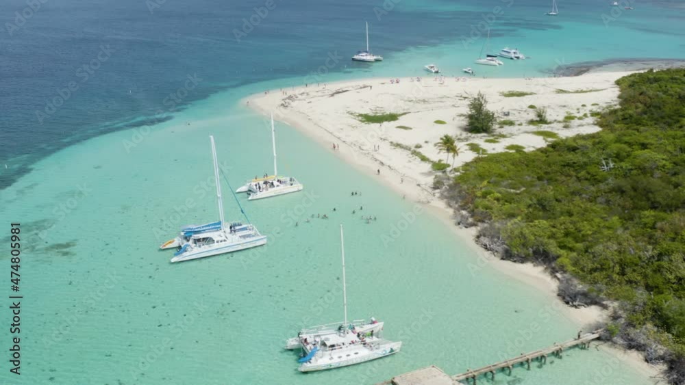 Puerto Rico Island Beach Paradise of Cayo Icacos - Aerial Puerto Rico Island Beach Paradise of Cayo Icacos - Aerial