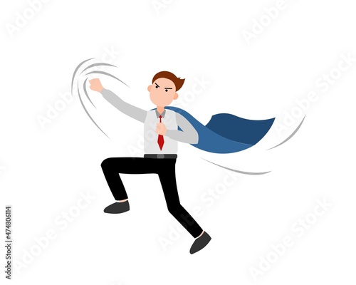 illustration of a businessman who wants to increase his performance in business