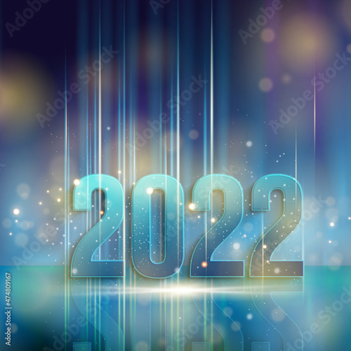 Festive New Year holiday 2022 background, greeting, poster