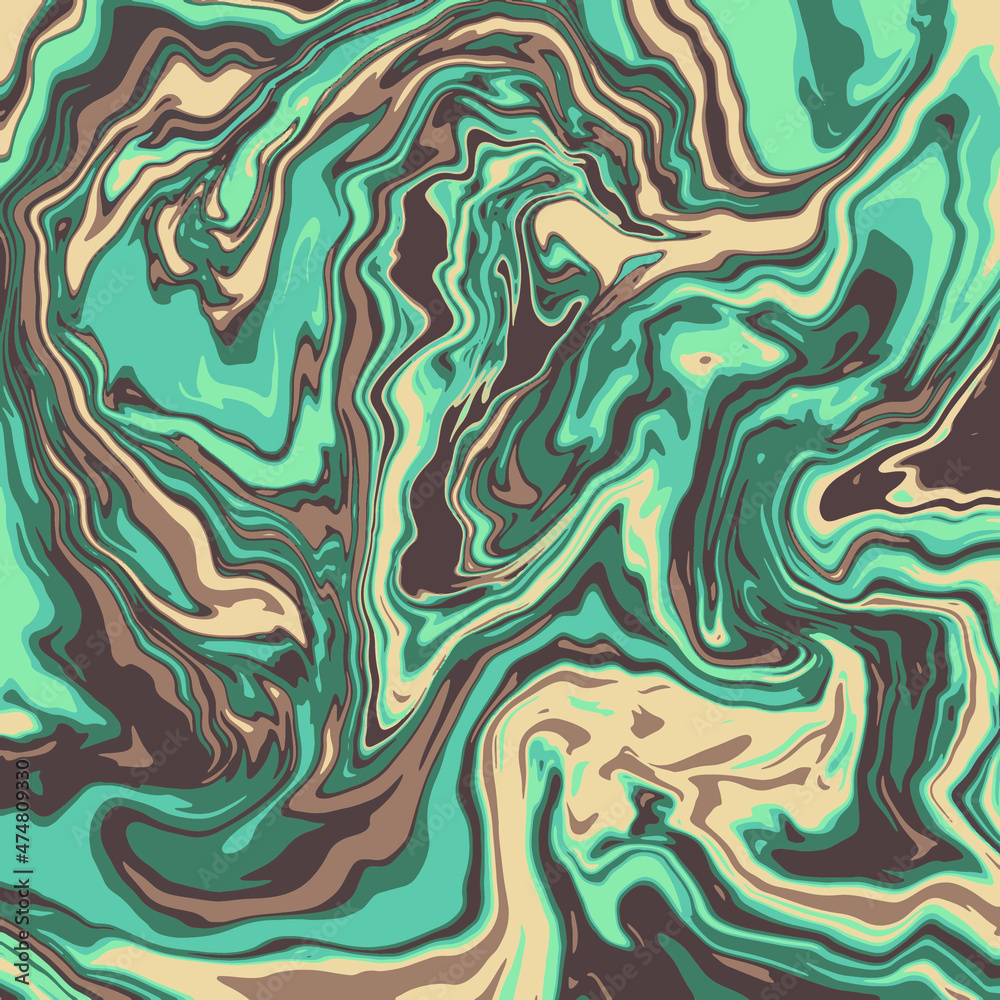 Fluid art texture. Abstract background with swirling paint effect. Liquid acrylic picture that flows and splashes. Mixed paints for interior poster. blue, beige and brown overflowing colors Fluid art texture. Abstract background with swirling paint effect. Liquid acrylic picture that flows and splashes. Mixed paints for interior poster. blue, beige and brown overflowing colors