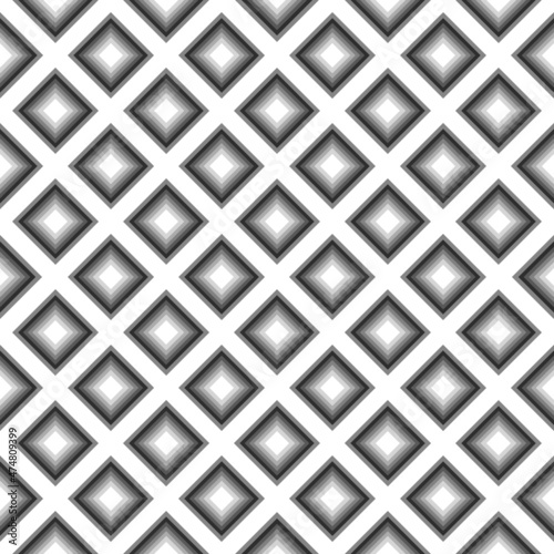 Diamond shape or square repeating pattern, black and white