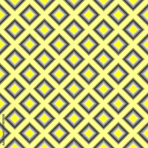 Diamond shape or square repeating pattern, yellow colour