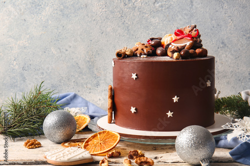 Stand with tasty Christmas ...