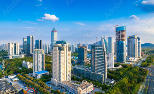 Urban environment of Nantong Central Business District  Jiangsu Province