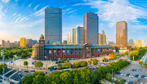 Urban environment of Nantong Central Business District, Jiangsu Province photo