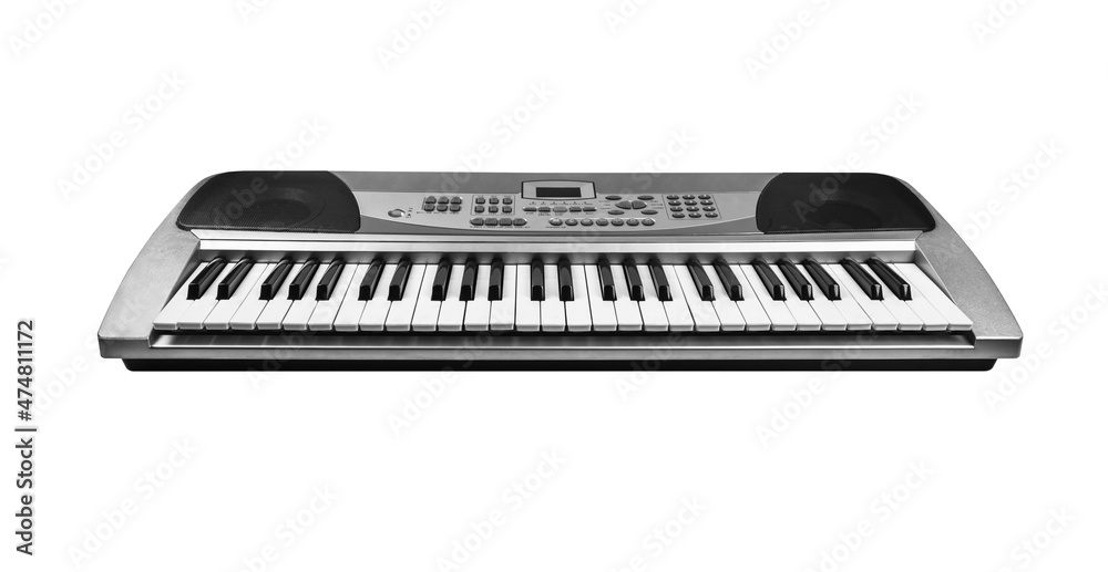 Piano keyboard ( Electronic synthesizer ) isolated on white Piano keyboard ( Electronic synthesizer ) isolated on white
