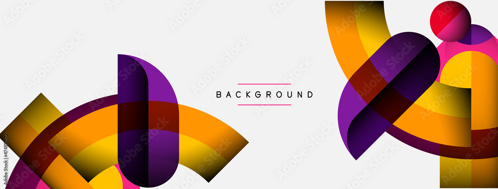 Trendy shapes, color minimal design composition, lines and shadows for wallpaper banner background or landing page Trendy shapes, color minimal design composition, lines and shadows for wallpaper banner background or landing page