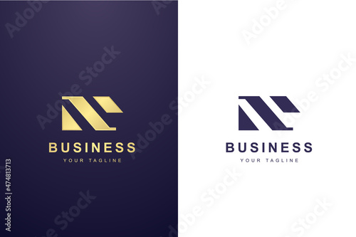 Initial Letter N Logo For Business or Media Company.