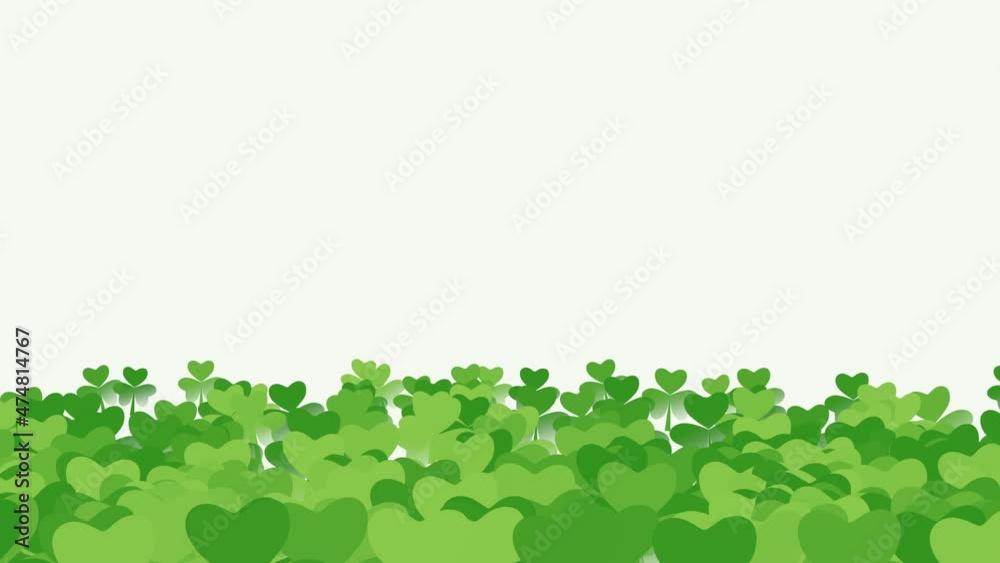 Green Saint Patrick shamrocks pattern, national Ireland holidays style background Green Saint Patrick shamrocks pattern, national Ireland holidays style background