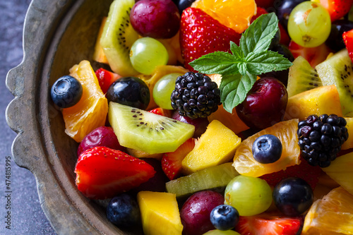 Fruit salad made from summe...