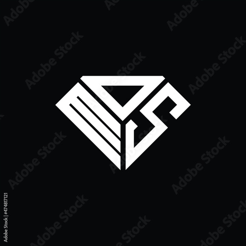 MDS letter logo creative design. MDS unique design, MOS letter logo creative design. MOS unique design