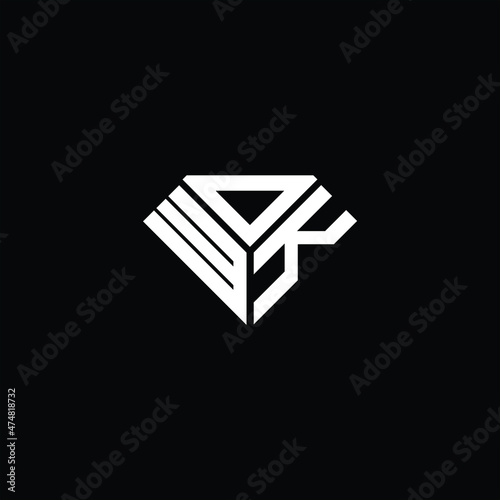 WDK letter logo creative design. WDK unique design, WOK letter logo creative design. WOK unique design