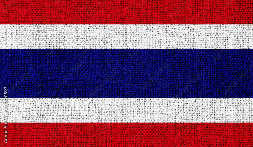 Thailand flag on knitted fabric