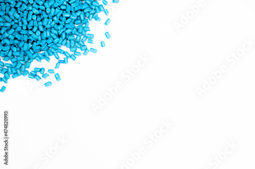 Plastic granules close up for holding,Colorful Plastic granules with white background.