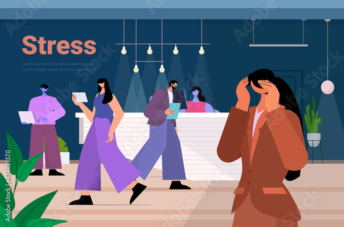 tired depressed businesspeople overworked business people feeling desperate mental health diseases depression concept