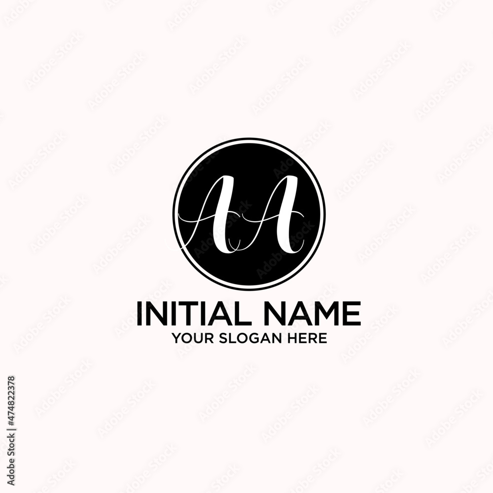 AA monogram logo template vector AA monogram logo template vector