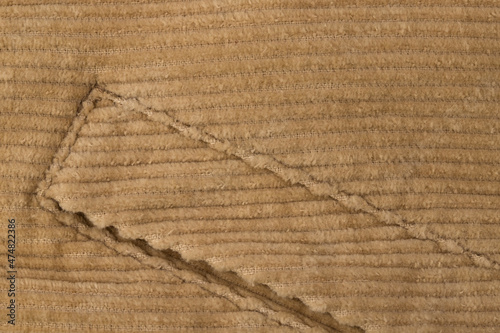 brown corduroy cotton fabric with large ribbing