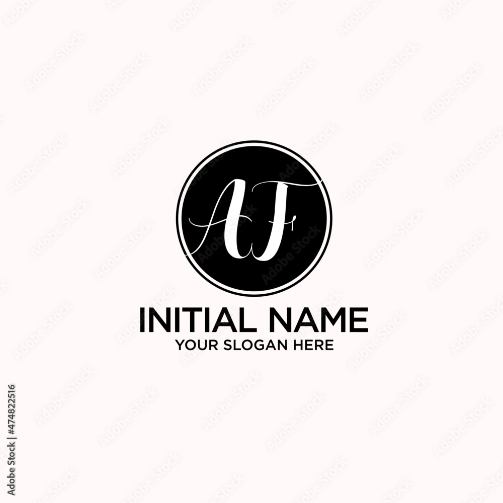 AF monogram logo template vector AF monogram logo template vector