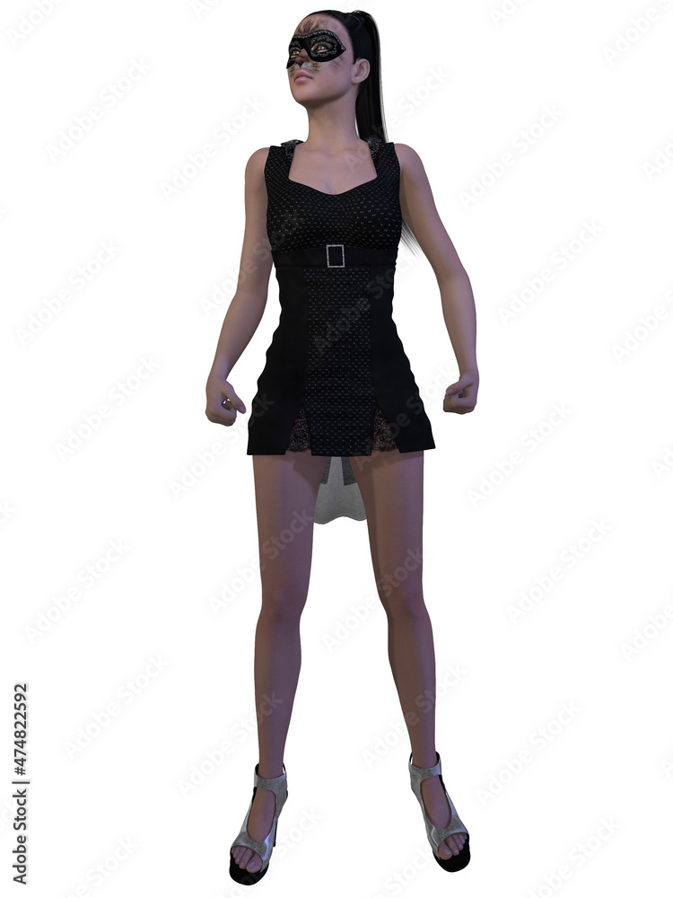 Fototapeta premium 3d illustration of an female super hero