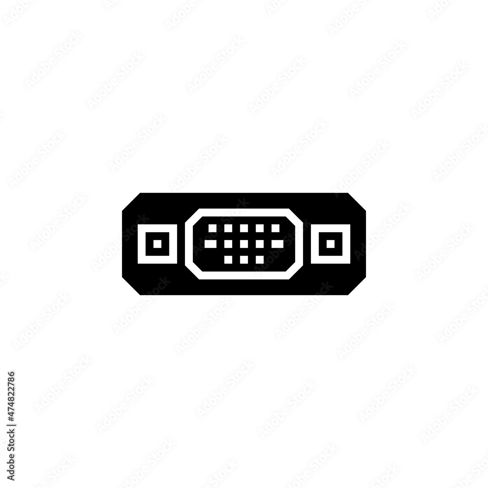 vga port vector icon. computer component icon solid style. perfect use for logo, presentation, website, and more. simple modern icon design solid style vga port vector icon. computer component icon solid style. perfect use for logo, presentation, website, and more. simple modern icon design solid style