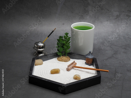 Zen Garden, Incense and Green Tea