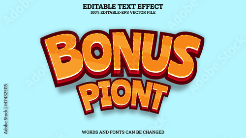 Bonus Point 3D Text Style Effect Editable