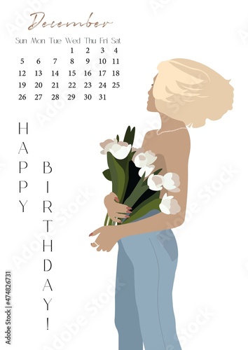 girl with a bouquet of flowers