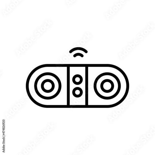 Bluetooth speaker icon in vector. Logotype;