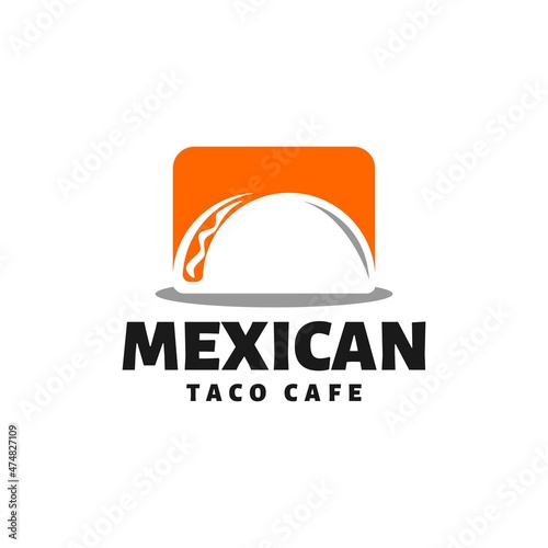 logo template for taco restaurant. mexican food vector graphic