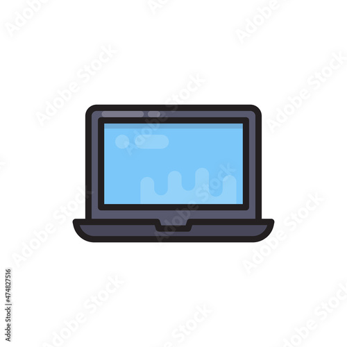 Laptop icon in vector. Logotype 