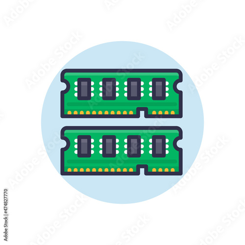 ram icon in vector. Logotype;