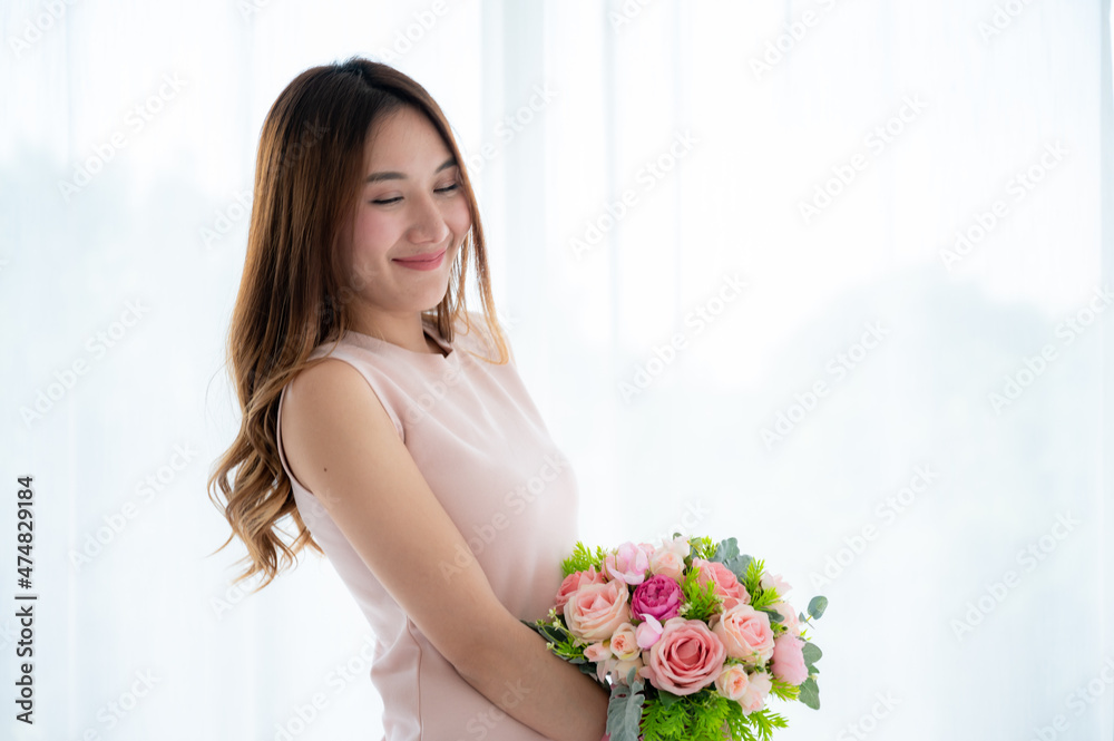 portrait of young Asian girl woman person in concept of love and smile happy lifestyle portrait of young Asian girl woman person in concept of love and smile happy lifestyle