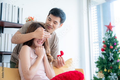 young man and woman couple ...