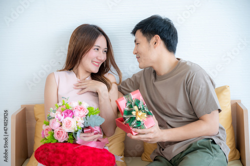 young Asian couple in conce...