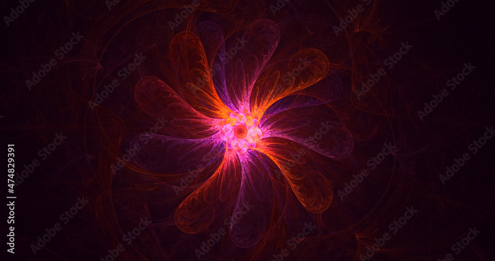 3D rendering abstract multicolor fractal light background 3D rendering abstract multicolor fractal light background