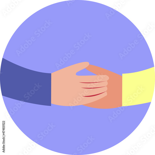 two people handshaking vector