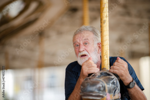 elderly senior couple woman...