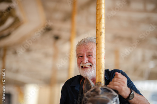 elderly senior couple woman...