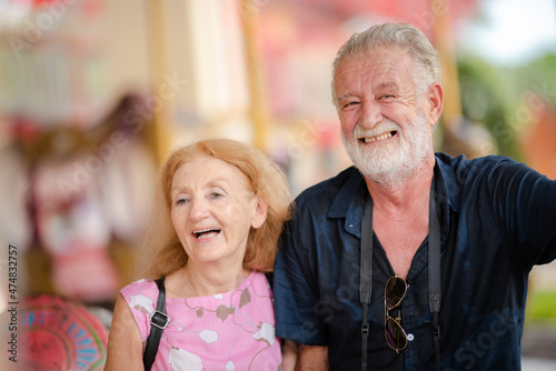elderly senior couple woman...