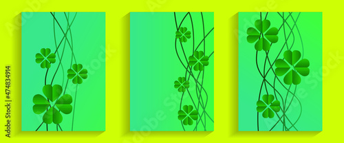 Abstract Clover Vector Background