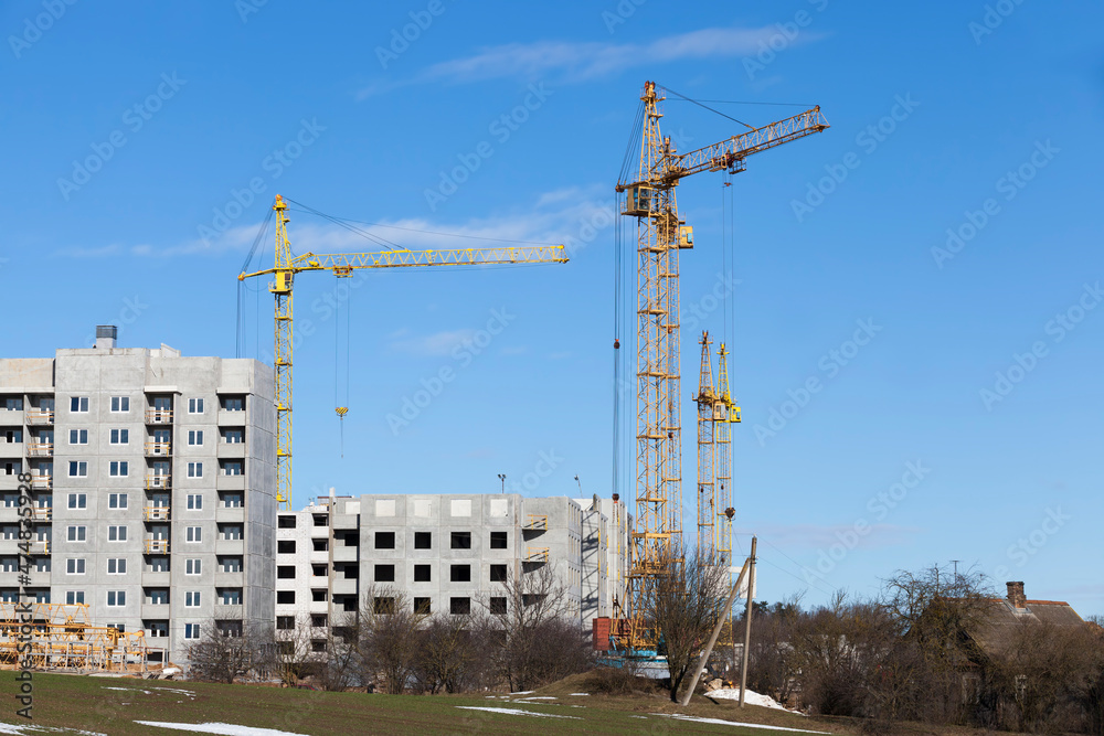 construction of a new modern quarter in a city construction of a new modern quarter in a city