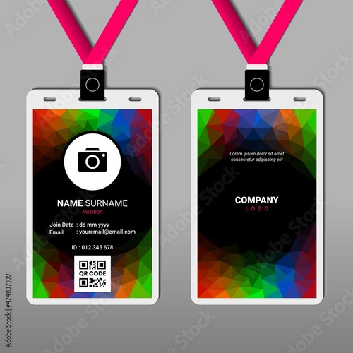Abstract ID Card Design for Business or Company