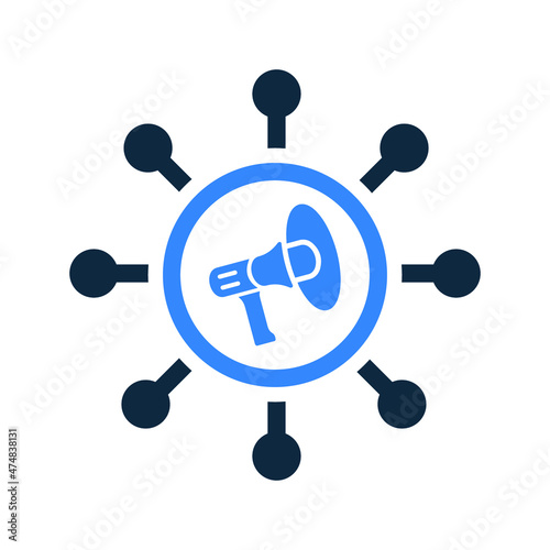 Marketing, viral icon. Simple editable vector design isolated on a white background.
