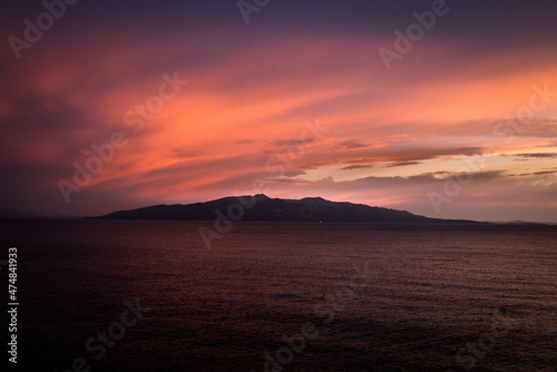 Sunset at the sea side Sarande Albania © Krzysztof