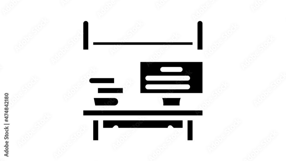 place to study animated glyph icon place to study sign. isolated on white background place to study animated glyph icon place to study sign. isolated on white background